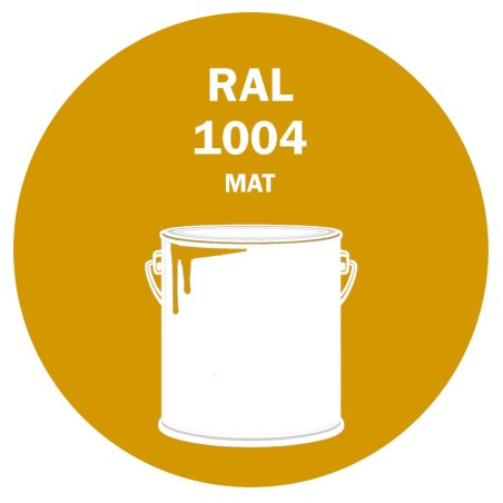 Pot de peinture RAL 1004 jaune or primaire mat 5 kg