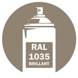 Bombe de peinture  RAL 1035 Beige nacré Brillant 400ml, spray pro gloss pour métal, bois, plastique et usage industriel.