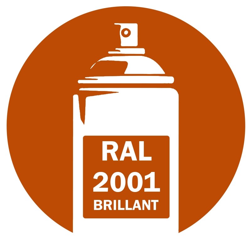 Bombe de peinture RAL 2001 Rouge orange brillant DISOLAC 400ml, spray pro gloss pour métal, bois, plastique et usage industriel. Bombe de peinture RAL 2001 Rouge orange brillant DISOLAC 400ml, spray pro gloss pour métal, bois, plastique et usage industriel.