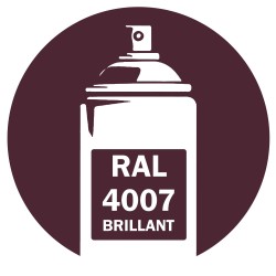 Bombe de peinture RAL 4007 Purple Violet brillant 400 ml, spray professionnel pour métal, bois, plastique et usage industriel.