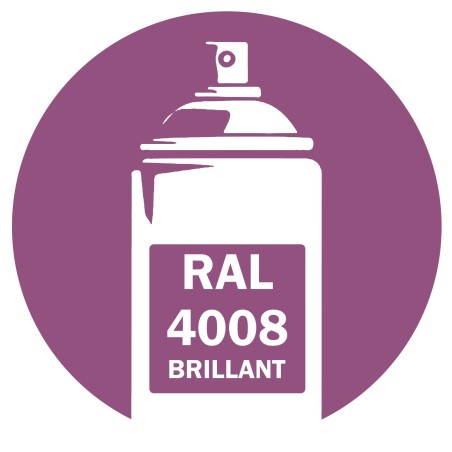 Bombe de peinture RAL 4008 Signal Violet brillant 400 ml, spray professionnel pour métal, bois, plastique et usage industriel.