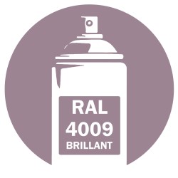 Bombe de peinture RAL 4009 Pastel Violet brillant  400 ml, spray professionnel pour métal, bois, plastique et usage industriel.