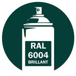 Bombe de peinture RAL 6004 Vert bleu brillant, spray pro gloss pour métal, bois, plastique et usage industriel.