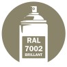 Bombe de peinture RAL 7002 Gris olive brillant, spray professionnel gloss pour métal, bois, plastique et usage industriel. Bombe de peinture RAL 7002 Gris olive brillant, spray professionnel gloss pour métal, bois, plastique et usage industriel.