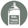 Bombe de peinture RAL 7005 Gris souris brillant, spray professionnel gloss pour métal, bois, plastique et usage industriel.