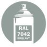 Bombe de peinture RAL 7042 Gris signalisation A Brillant, spray gloss pour métal, bois, plastique et usage industriel. Bombe de peinture RAL 7042 Gris signalisation A Brillant, spray gloss pour métal, bois, plastique et usage industriel.