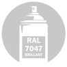 Bombe de peinture RAL 7047 Telegris 4 Brillant, spray professionnel gloss pour métal, bois, plastique et usage industriel. Bombe de peinture RAL 7047 Telegris 4 Brillant, spray professionnel gloss pour métal, bois, plastique et usage industriel.