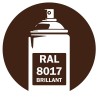 Bombe de peinture RAL 8017 Brun chocolat (Chocolate brown) brillant, spray gloss pour métal, bois et usage industriel.