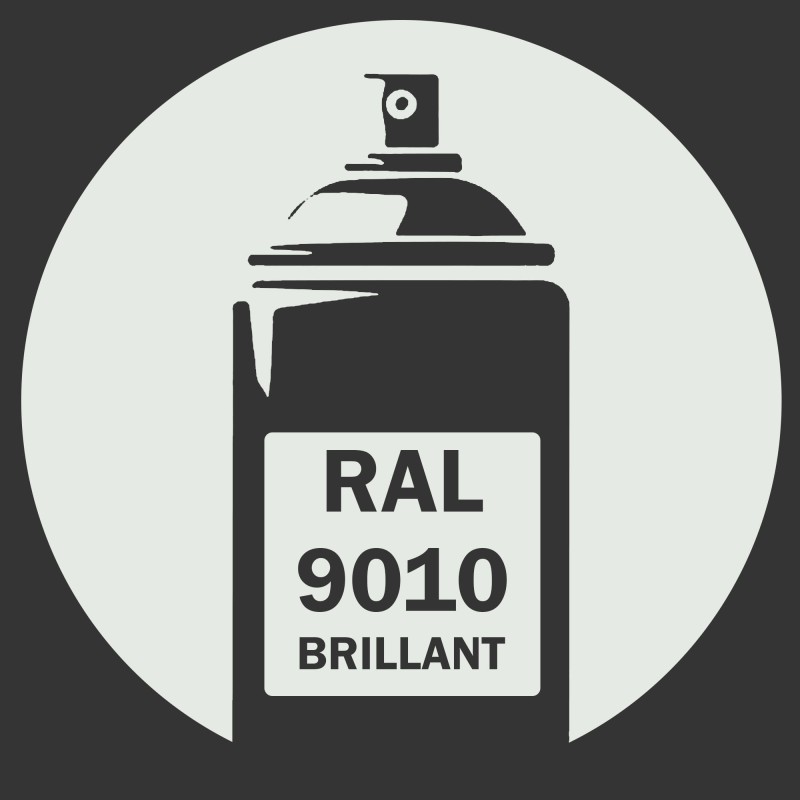 Bombe de peinture RAL 9010 Pur blanc brillant, spray professionnel gloss pour métal, bois, plastique et usage industriel. Bombe de peinture RAL 9010 Pur blanc brillant, spray professionnel gloss pour métal, bois, plastique et usage industriel.