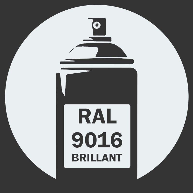 Bombe de peinture RAL 9016 Blanc trafic brillant, spray professionnel gloss pour métal, bois, plastique et usage industriel. Bombe de peinture RAL 9016 Blanc trafic brillant, spray professionnel gloss pour métal, bois, plastique et usage industriel.