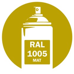 Bombe de peinture RAL 1005 Jaune miel Mat 400ml