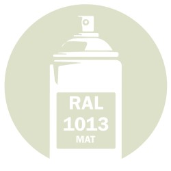 Bombe de peinture RAL 1013 Blanc Mat 400ml DISOLAC