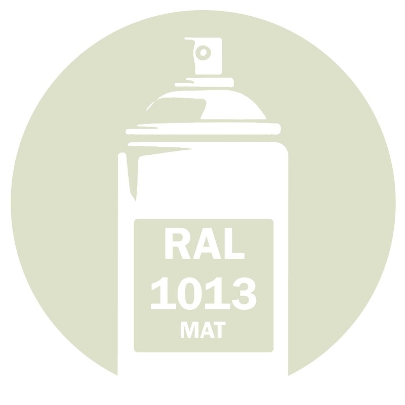 Bombe de peinture RAL 1013 Blanc Mat 400ml DISOLAC