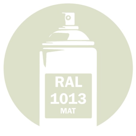 Bombe de peinture RAL 1013 Blanc Mat 400ml DISOLAC