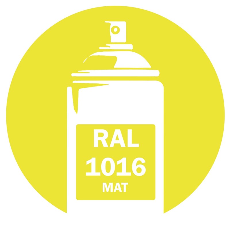 Bombe peinture RAL 1016 Jaune DISOLAC 400ml Mat Bombe peinture RAL 1016 Jaune DISOLAC 400ml Mat
