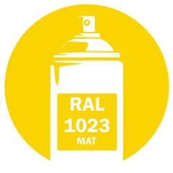 Bombe de peinture RAL 1023 Jaune Mat DISOLAC 400ml