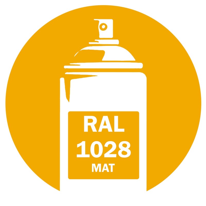Bombe de peinture RAL 1028 Jaune melon mat DISOLAC Bombe de peinture RAL 1028 Jaune melon mat DISOLAC