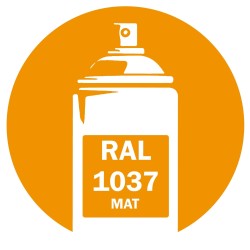 Bombe de peinture RAL 1037 Jaune Mat DISOLAC 400ml
