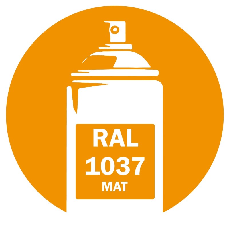Bombe de peinture RAL 1037 Jaune Mat DISOLAC 400ml