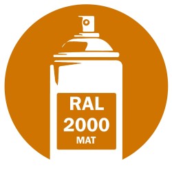 Bombe de peinture RAL 2000 Orangé jaune Mat