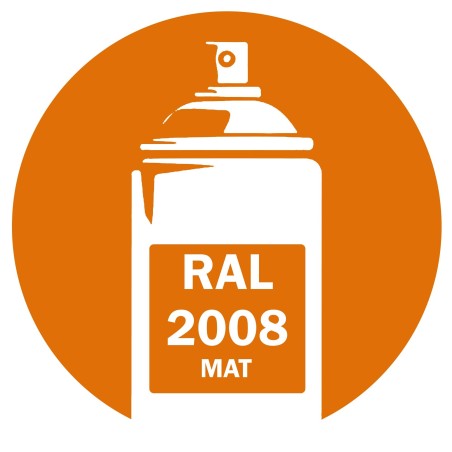 Bombe peinture RAL 2008 mat orangé DISOLAC 400ml