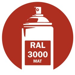 Bombe de peinture RAL 3000 Mat DISOLAC 400ml