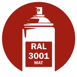Bombe de peinture RAL 3001 mat DISOLAC 400ml