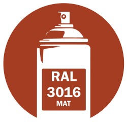 Bombe de peinture RAL 3016 Mat DISOLAC
