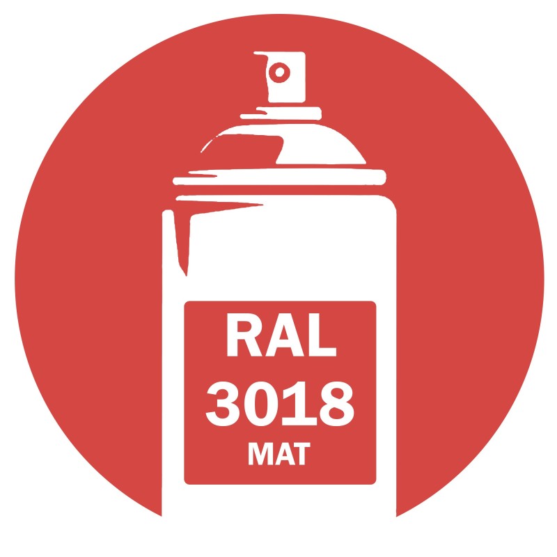 Bombe de peinture RAL 3018 mat 400ml DISOLAC Bombe de peinture RAL 3018 mat 400ml DISOLAC