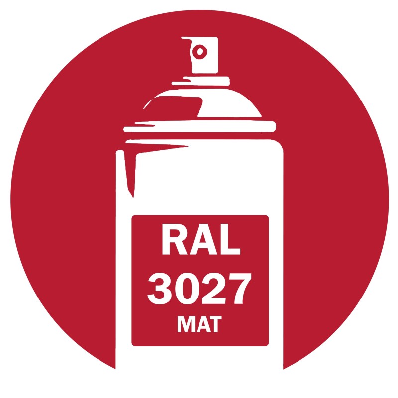 Bombe de peinture RAL 3027 Mat DISOLAC 400ml