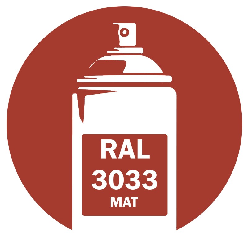 Bombe peinture RAL 3033 Rose nacré mat 400ml