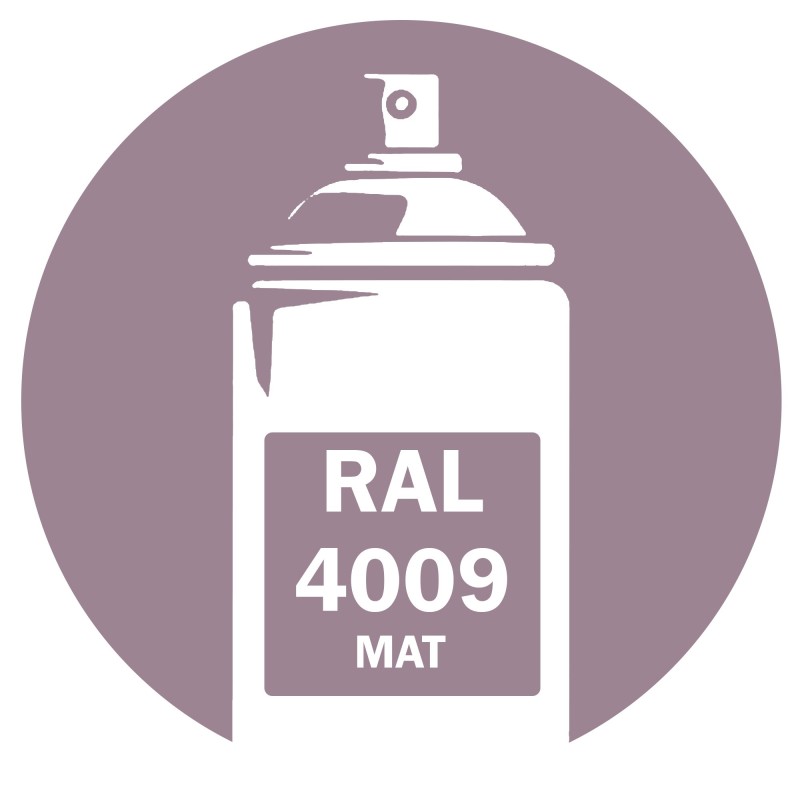 Bombe de peinture RAL 4009 Violet pastel Mat 400ml Bombe de peinture RAL 4009 Violet pastel Mat 400ml