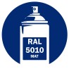 Bombe de peinture RAL 5010 bleu gentiane mat 400ml