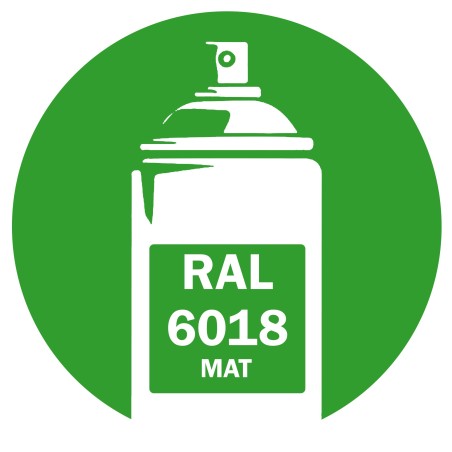 Bombe de peinture RAL 6018 Vert jaune mat