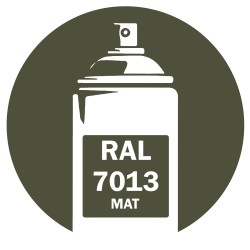 Bombe de peinture RAL 7013 Gris brun Mat DISOLAC