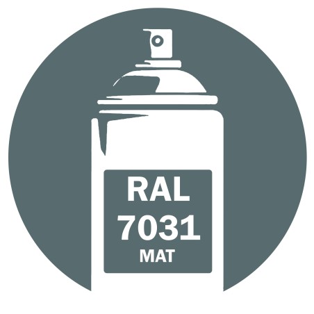 Bombe peinture RAL 7031 gris bleu mat 400ml DISOLAC