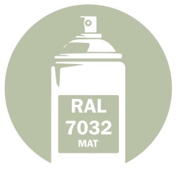 Bombe de peinture RAL 7032 Gris silex Mat 400ml