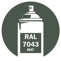 Bombe de peinture RAL 7043 Gris Mat DISOLAC 400ml