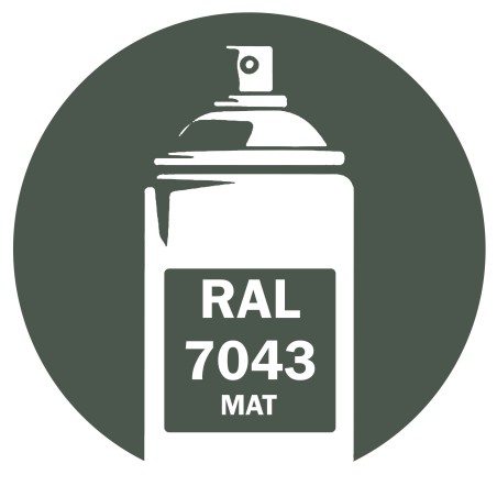 Bombe de peinture RAL 7043 Gris Mat DISOLAC 400ml
