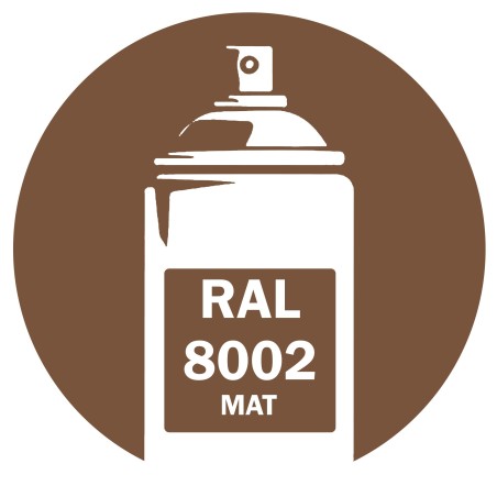 Bombe de peinture RAL 8002 Mat DISOLAC 400ml