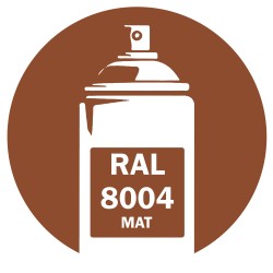 Bombe de peinture RAL 8004 Mat DISOLAC 400ml