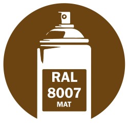 Bombe peinture RAL 8007 Brun fauve Mat 400ml DISOLAC