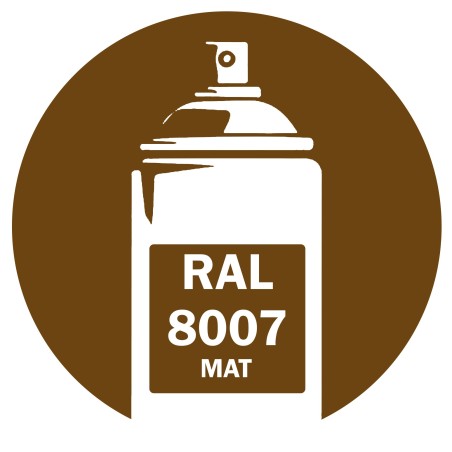 Bombe peinture RAL 8007 Brun fauve Mat 400ml DISOLAC