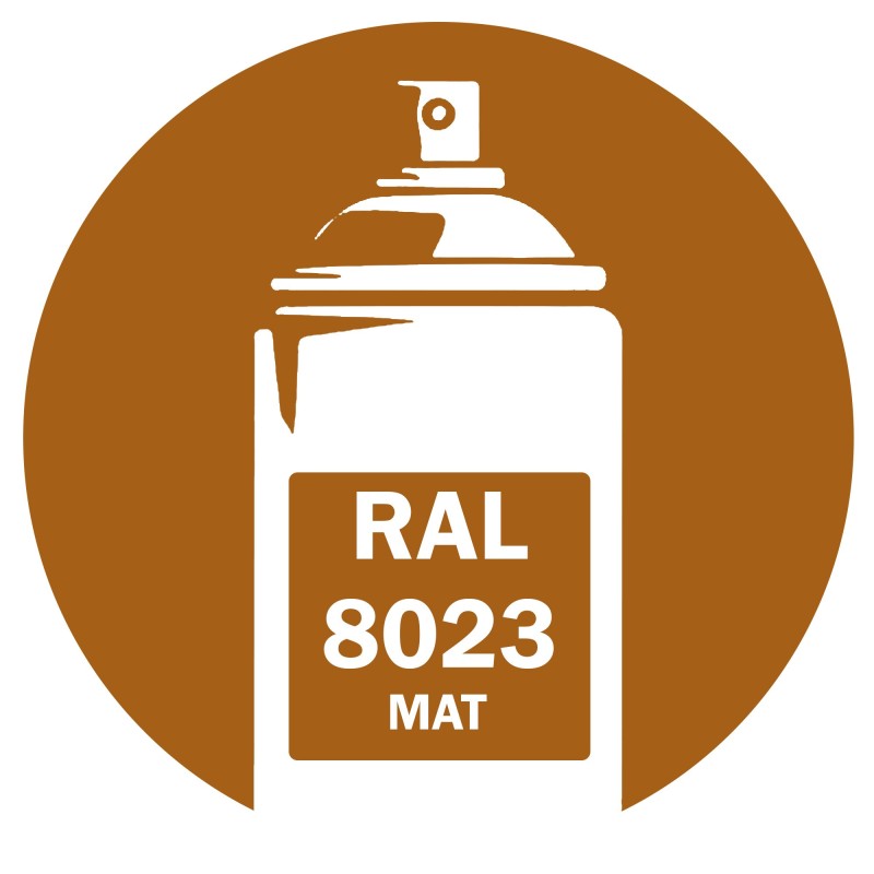 Bombe peinture RAL 8023 Brun orangé Mat 400ml Bombe peinture RAL 8023 Brun orangé Mat 400ml
