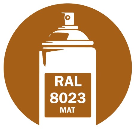 Bombe peinture RAL 8023 Brun orangé Mat 400ml