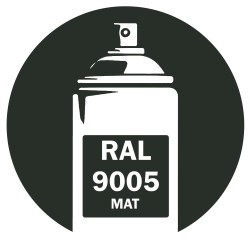 Bombe de peinture RAL 9005 Noir Mat DISOLAC