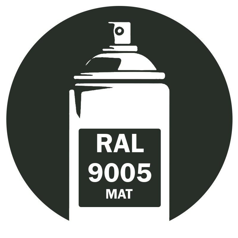 Bombe de peinture RAL 9005 Noir Mat DISOLAC Bombe de peinture RAL 9005 Noir Mat DISOLAC