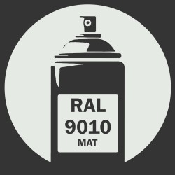 Bombe peinture RAL 9010 Blanc pur Mat DISOLAC