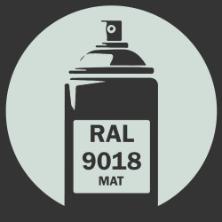 Bombe de peinture RAL 9018 Blanc papyrus Mat 400ml