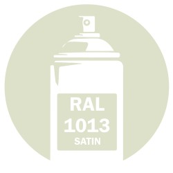 Bombe peinture RAL 1013 Blanc Perlé Satin 400ml